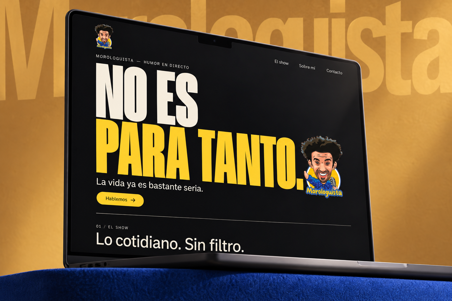 Morologuista editorial laptop portfolio cover